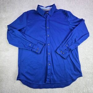 Buttercloth Mens Royal Blue Regular Fit Button Down Long Sleeve‎ Shirt XL